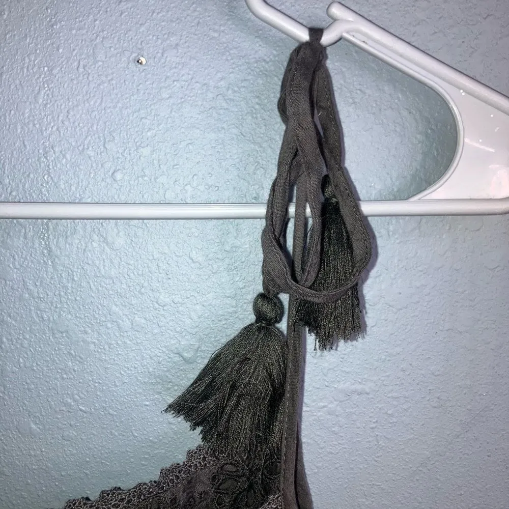 Lucky Brand Women's Tie Sleeve Tiered Eyelet Coastal cowgirl Dress - Size Medium - Image 8