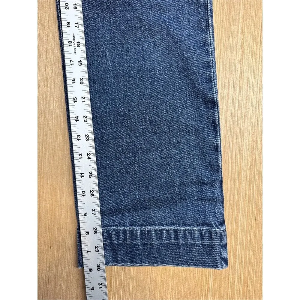 Levi's Premium Ribcage Straight Ankle Tailored Jeans 26x31 Valley View Dark - Image 2