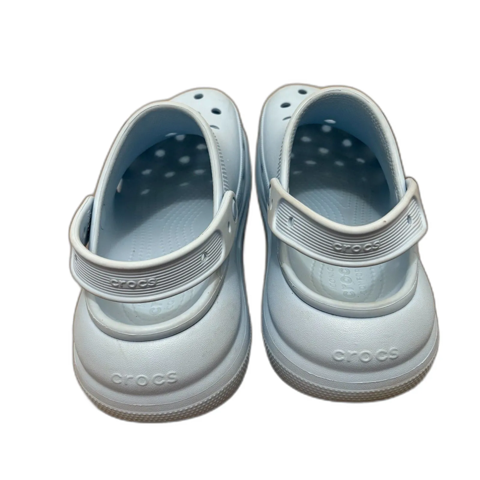 Crocs Classic Crush Clogs‎ Chunky Platform Baby Blue Calcite Womens Size 10 - Image 4