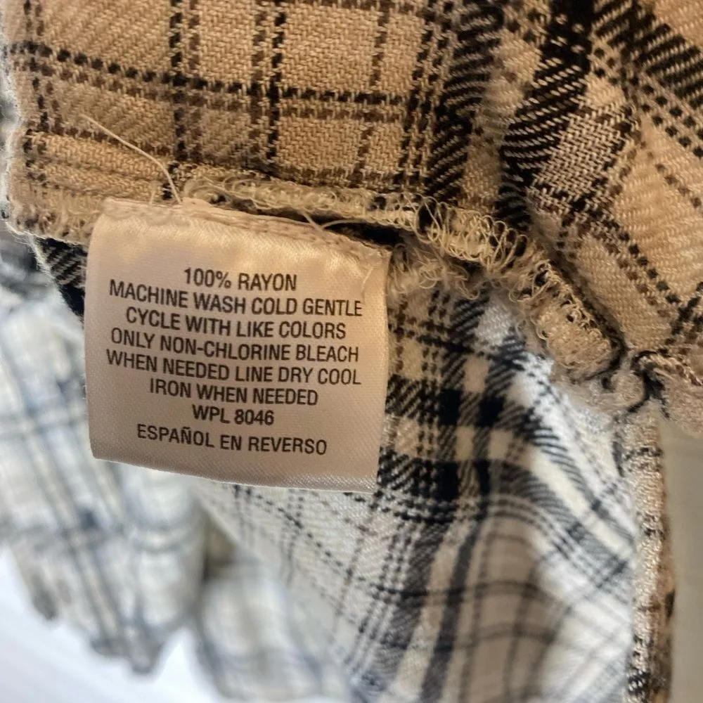 Stars Plaid Button Down Blouse - Image 4