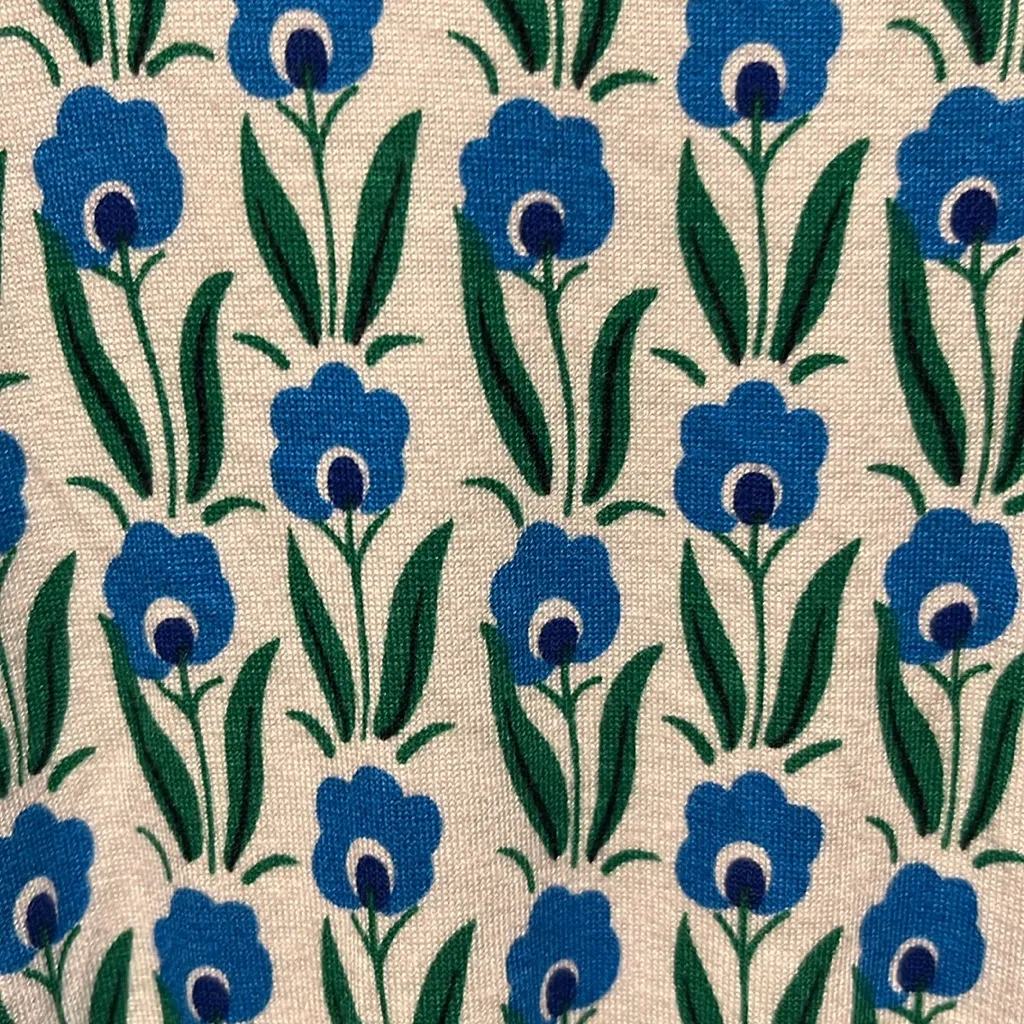 BODEN Thea Sleeveless Floral Midi Dress, Green Tambourine/Daisies, Size 2 Blue - Image 8