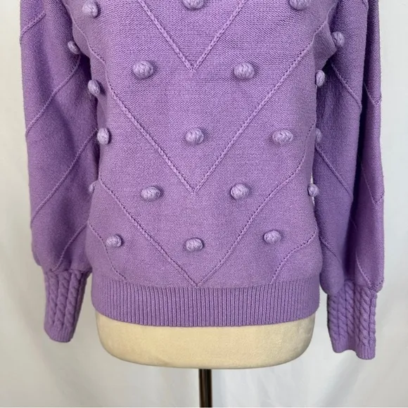 Simplee Sweater Knit‎ Pullover Womens Size Large Purple - Image 3