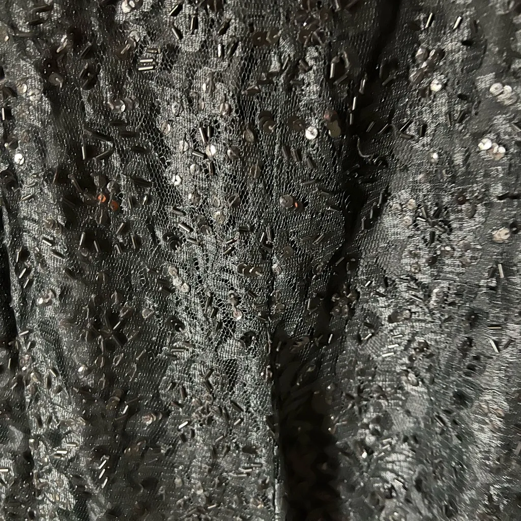 Handloom Handicrafts Elegant Black Sequin Skirt Size Large - Image 2