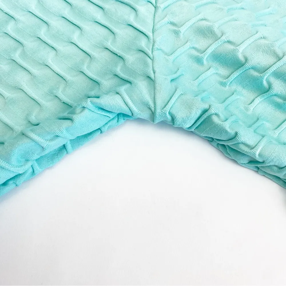 Booty By Brabants Chrome High Waisted Tik Tok Leggings: Seafoam Tiffany Green - Image 6