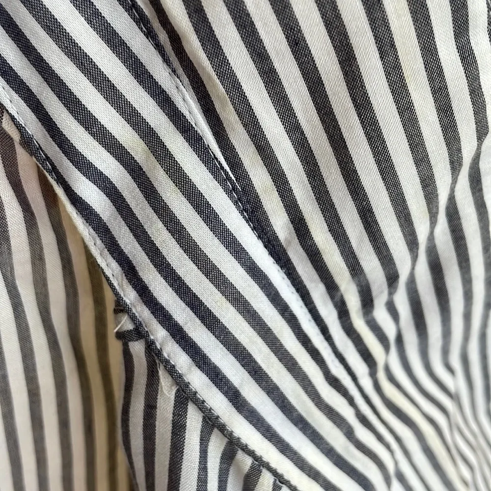 Ann Taylor beautiful lyocell striped oversized button down cotton top - Image 4