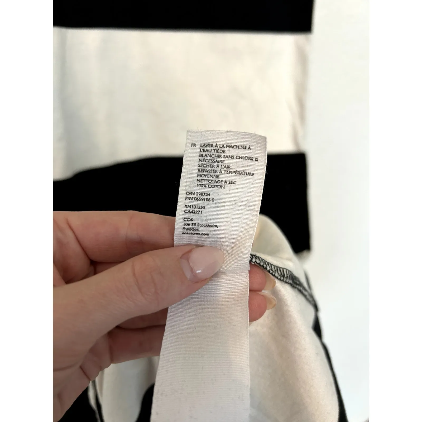 COS Long Striped T-shirt Dress - Image 4