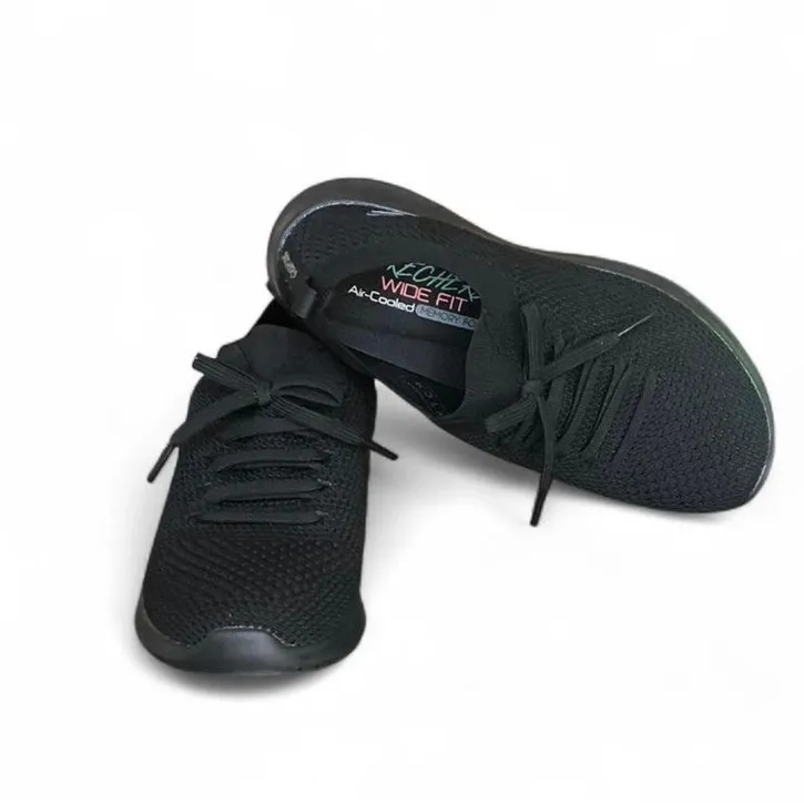 Skechers Women’s Black Wide Fit Athletic Shoes Size 6.5 - Image 2