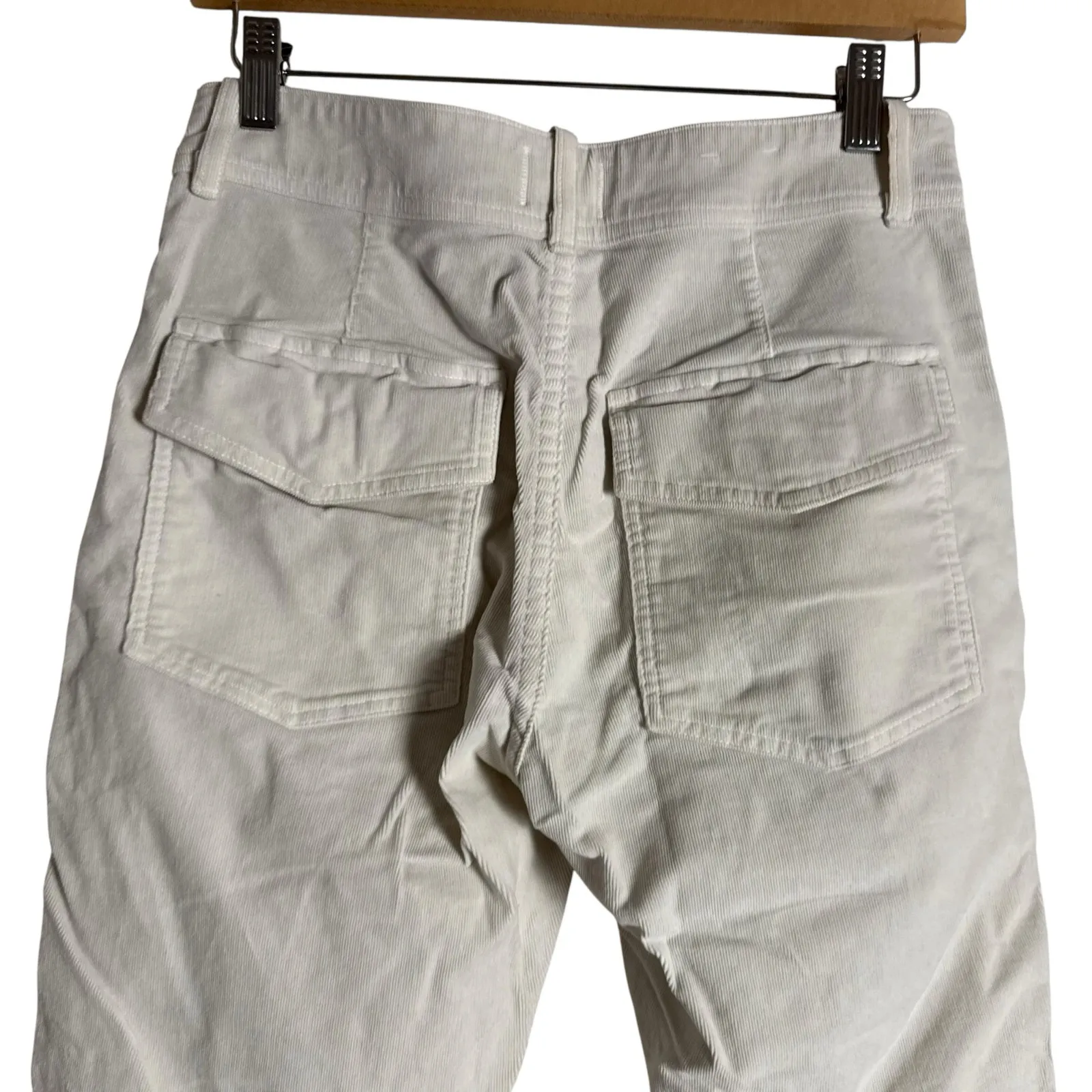 Citizens of Humanity Agni Utility Corduroy Cropped High Rise Cream Pants Size 25 - Image 8