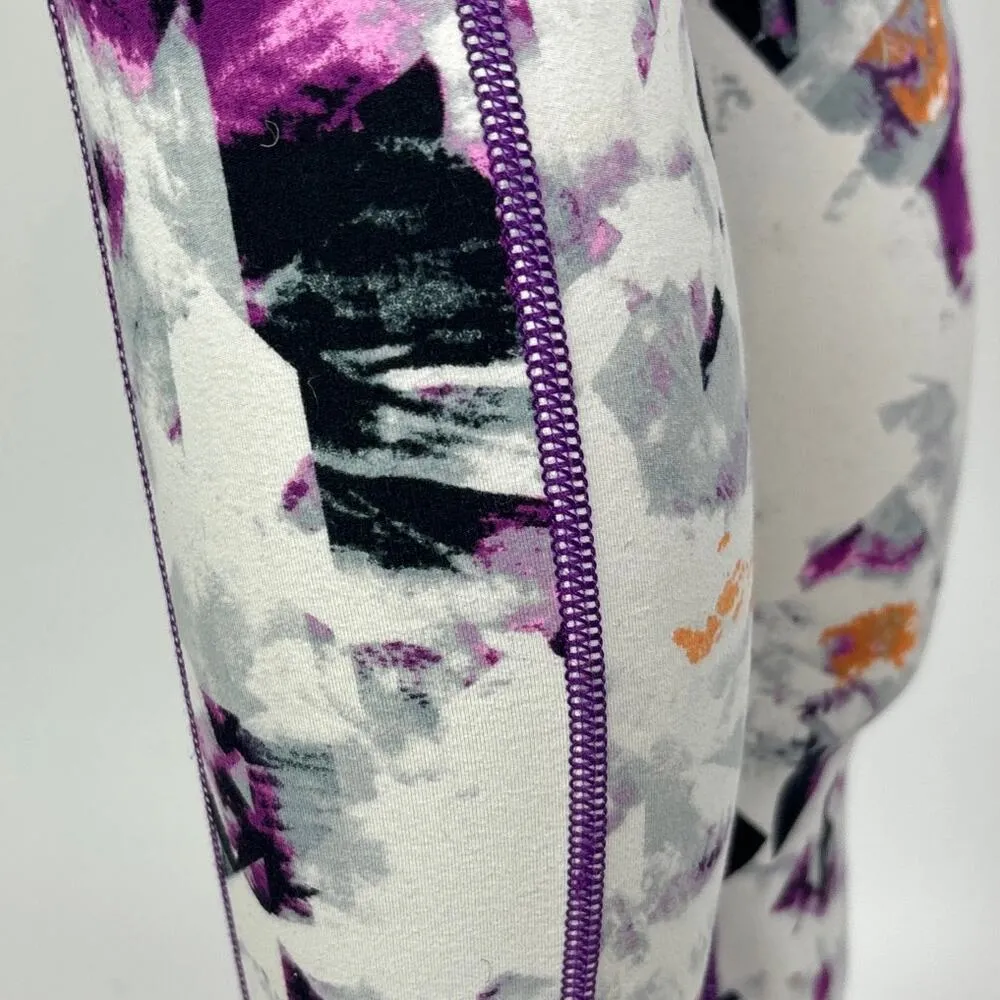 IUGA Pockets Printed Crystal Purple Abstract Print Pocket Yoga Leggings Size S - Image 7