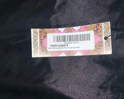 Boohoo Black Silk Feather Pants - Image 8