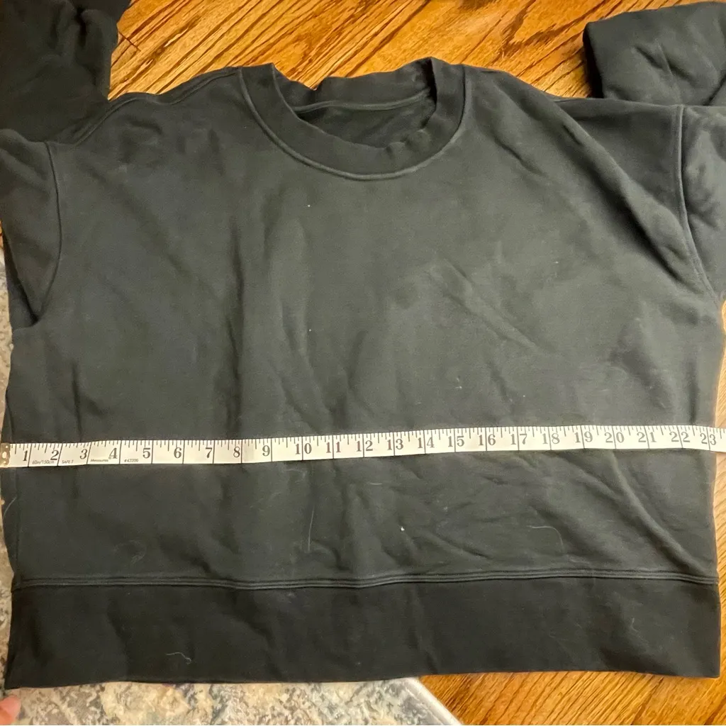 lululemon athletica  Dark Gray Crewneck Sweater (stained) - Image 4