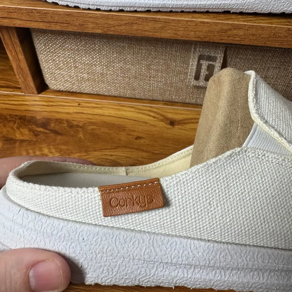 Corkys Pontoon Shoe Women Size 11 White Cream Slid On Beach Minimal Light Weight - Image 4