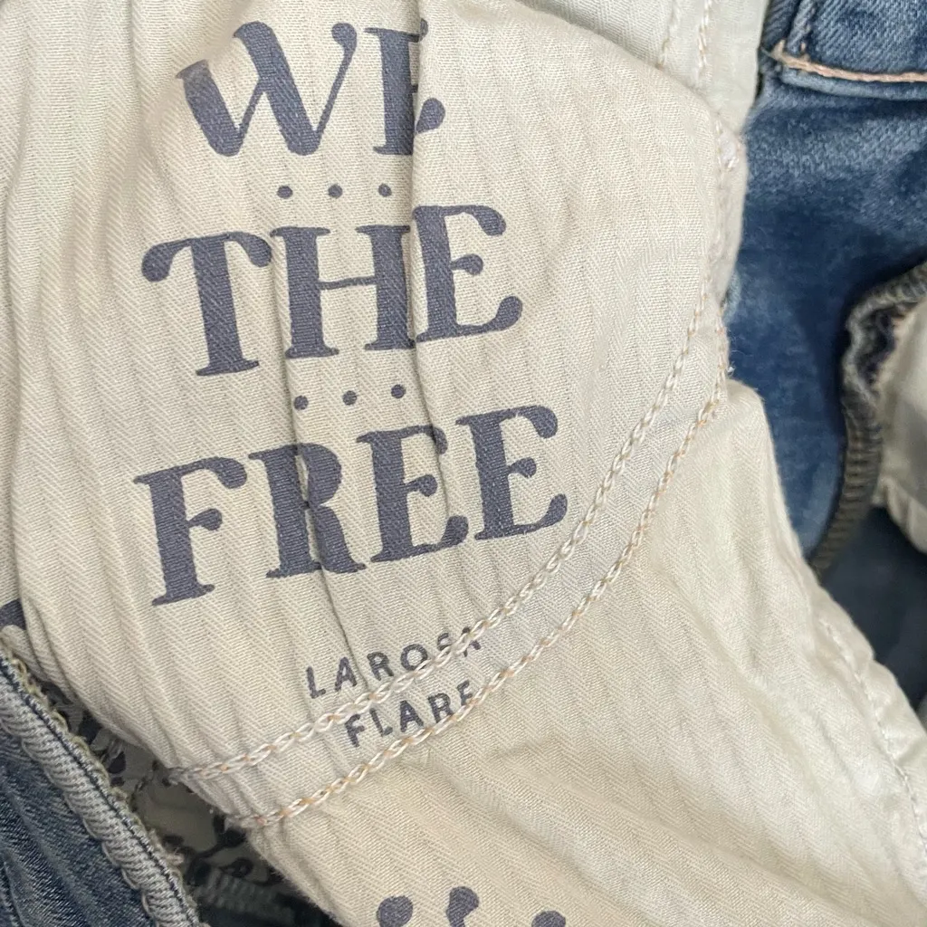Free People We The Free La Rosa Flare Jeans Bell Bottoms Size 28 - Image 7