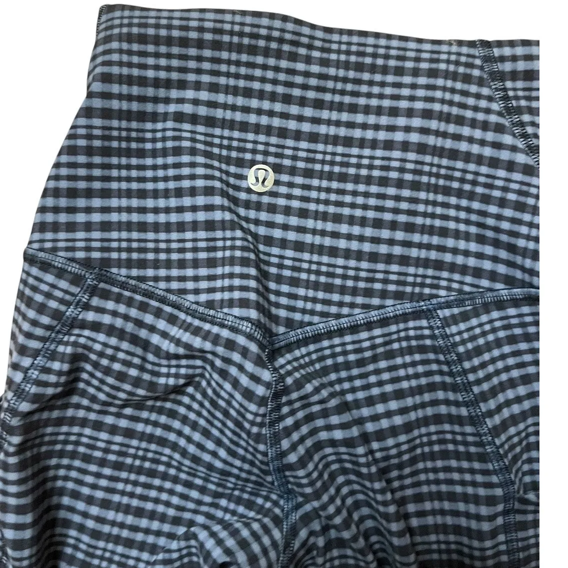 Lululemon  Align HR Pant w/Pockets 25" Size 0  Glow Grid Washed Denim Multi - Image 4