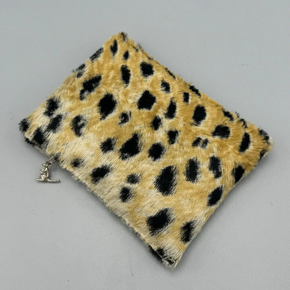 Vintage Perfect Pouch Leopard Design Soft Phone or Eye Glass Case Kangaroo Charm Size 0 - Image 4