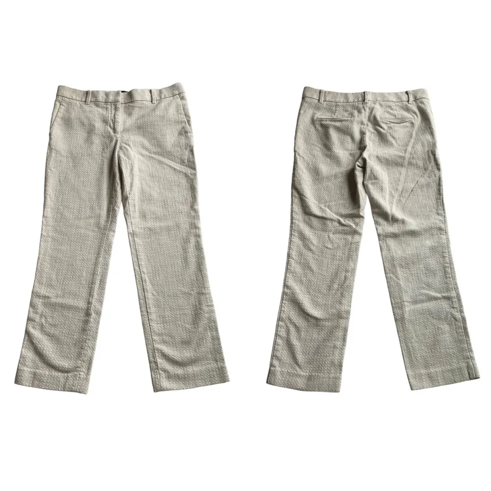 Ann Taylor Ankle Pant Textured Tweed Cream Beige Size 4 NWOT #489734 Mid rise - Image 8