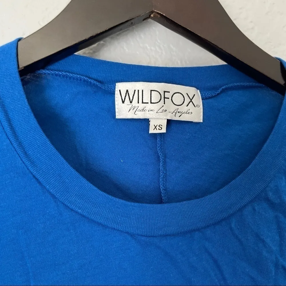 WILDFOX July List Muscle Tank Royal Blue XS - Image 4