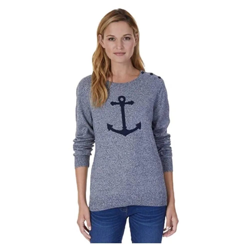 ✨ LONG SLEEVE ANCHOR INTARSIA SWEATER✨ - Image 3