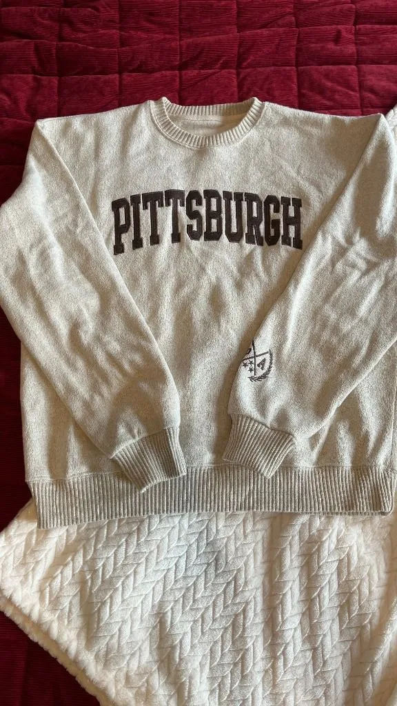 Brown Embroidered Pittsburgh Sweater XL - Image 3