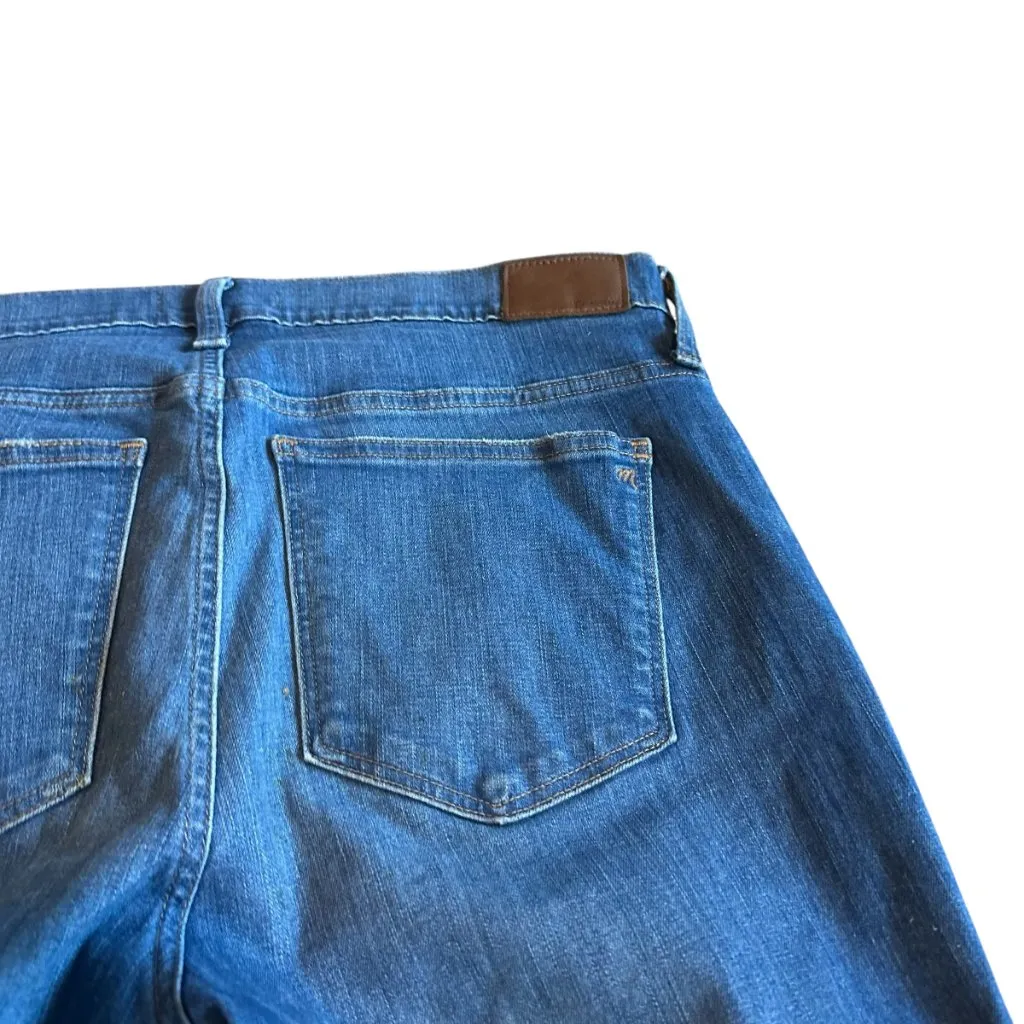 Madewell 9" Mid-Rise Skinny Jeans Medium Wash Denim Cotton Comfy Size 32 Women's - Image 8