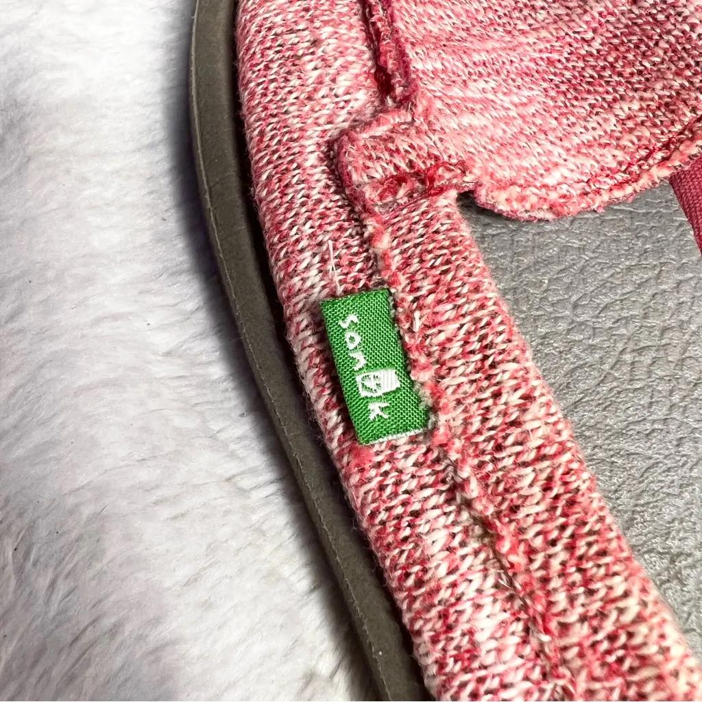 Sanuk Casual Red Slip-On Flat Shoes Size 7.5 Yoga Beach Comfy - Image 6