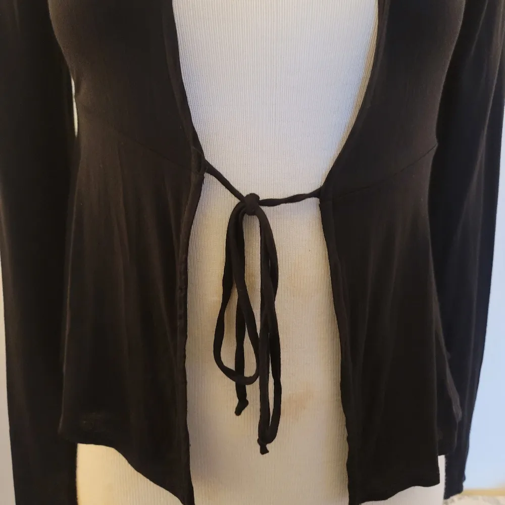 NWT! Urban Outfitters Kimchi Blue Black Tie Front Cardigan XS - Image 6