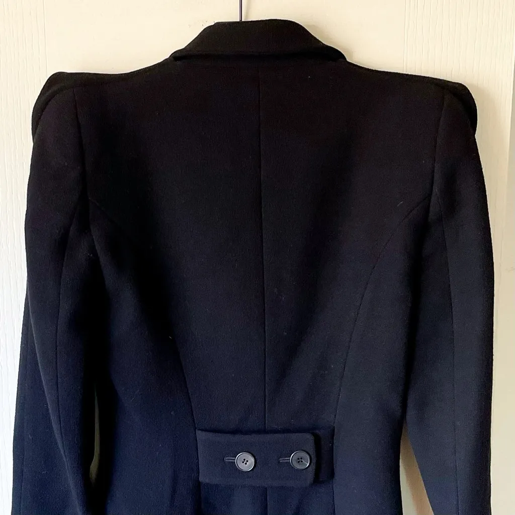 Alexander McQueen Military Wool Coat Pre-Fall 2011 Double Breasted Black 40 EUC - Image 5