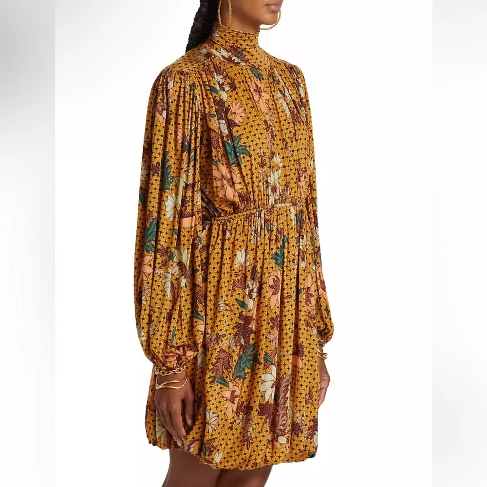 NEW NWT  Wilhemina Geometric Floral Dress In Amber - Image 4