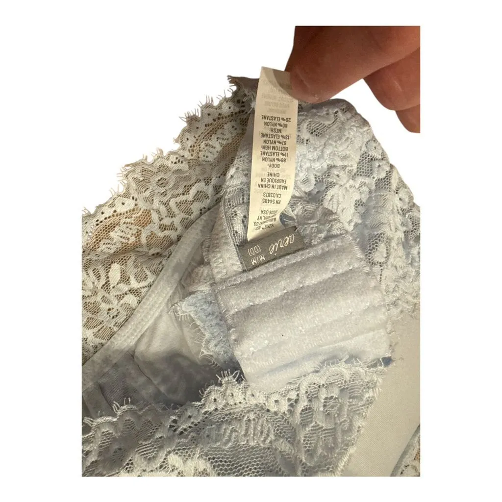 Aerie Eyelash Lace Padded Plunge Bra in color Soft Satin - Image 5