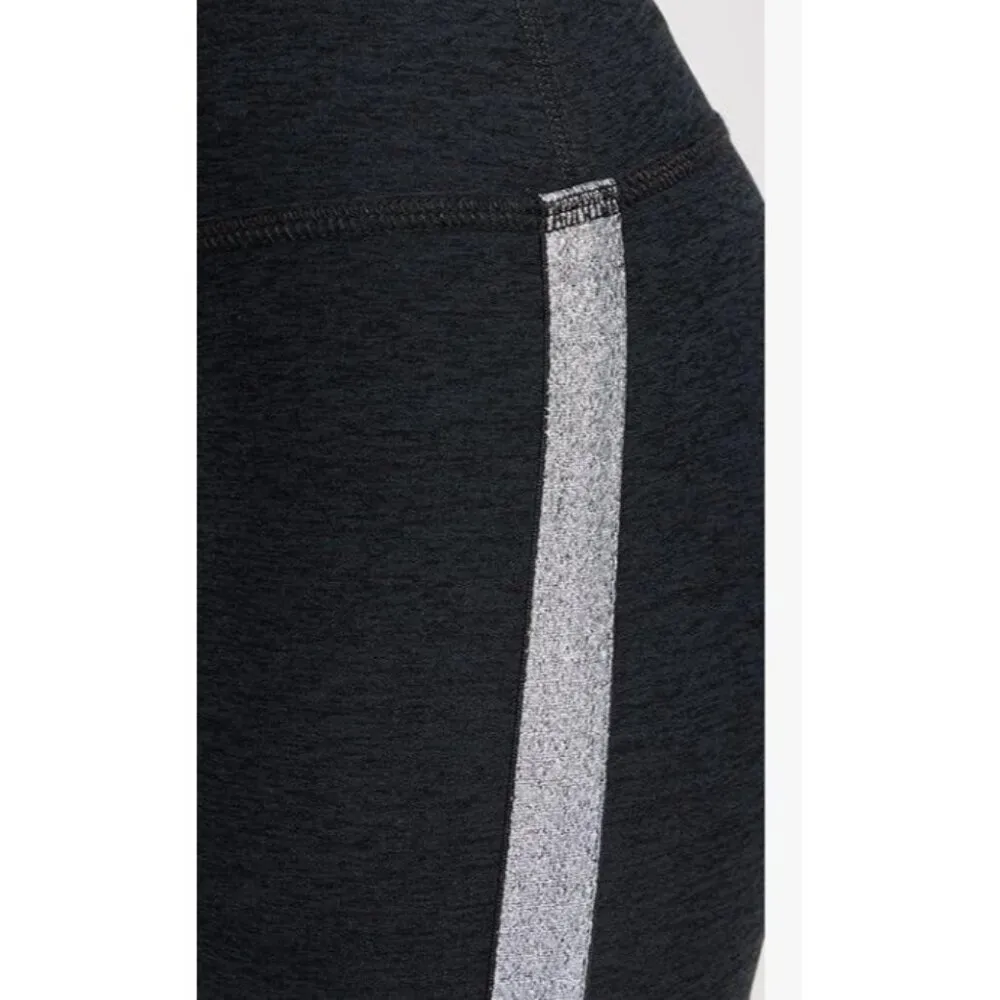 BEYOND YOGA SPACEDYE SHINE ON HIGH WAIST DARKEST NIGHT BLACK MIDI LEGGINGS M - Image 9