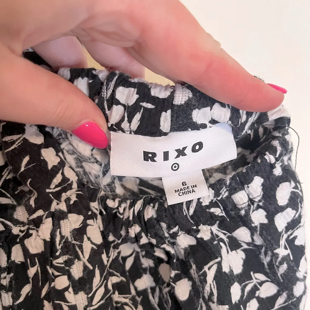 RIXO x Target Floral Midi Dress Black Size 6 - Image 5