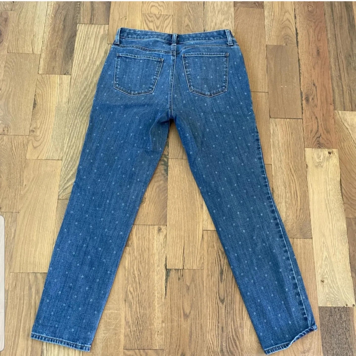 Flawless Slim Ankle Fit Tulip print Blue Jeans Size 4 - Image 9