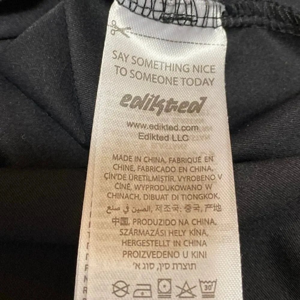 NEW Edikted Black Strapless Sleeveless Bandeau Bustier Crop Tube Tank Top Size S - Image 4