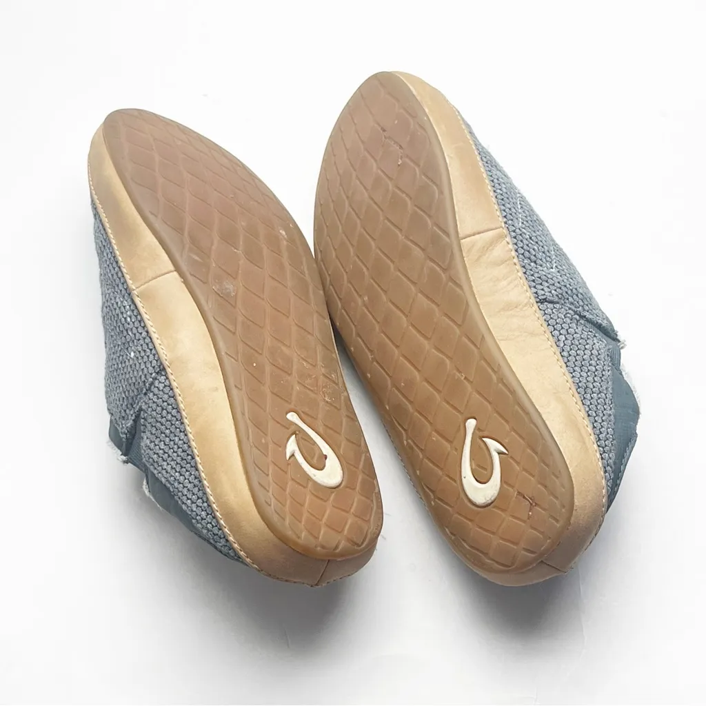 OLUKAI Lania Kolohana Gray Slip On Drop Heel Slippers, Size 7 - Image 4