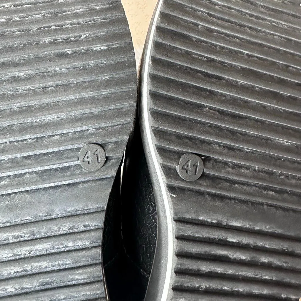 Exé Platform Loafers Metallic Black Scale Print Size 41 - Image 8