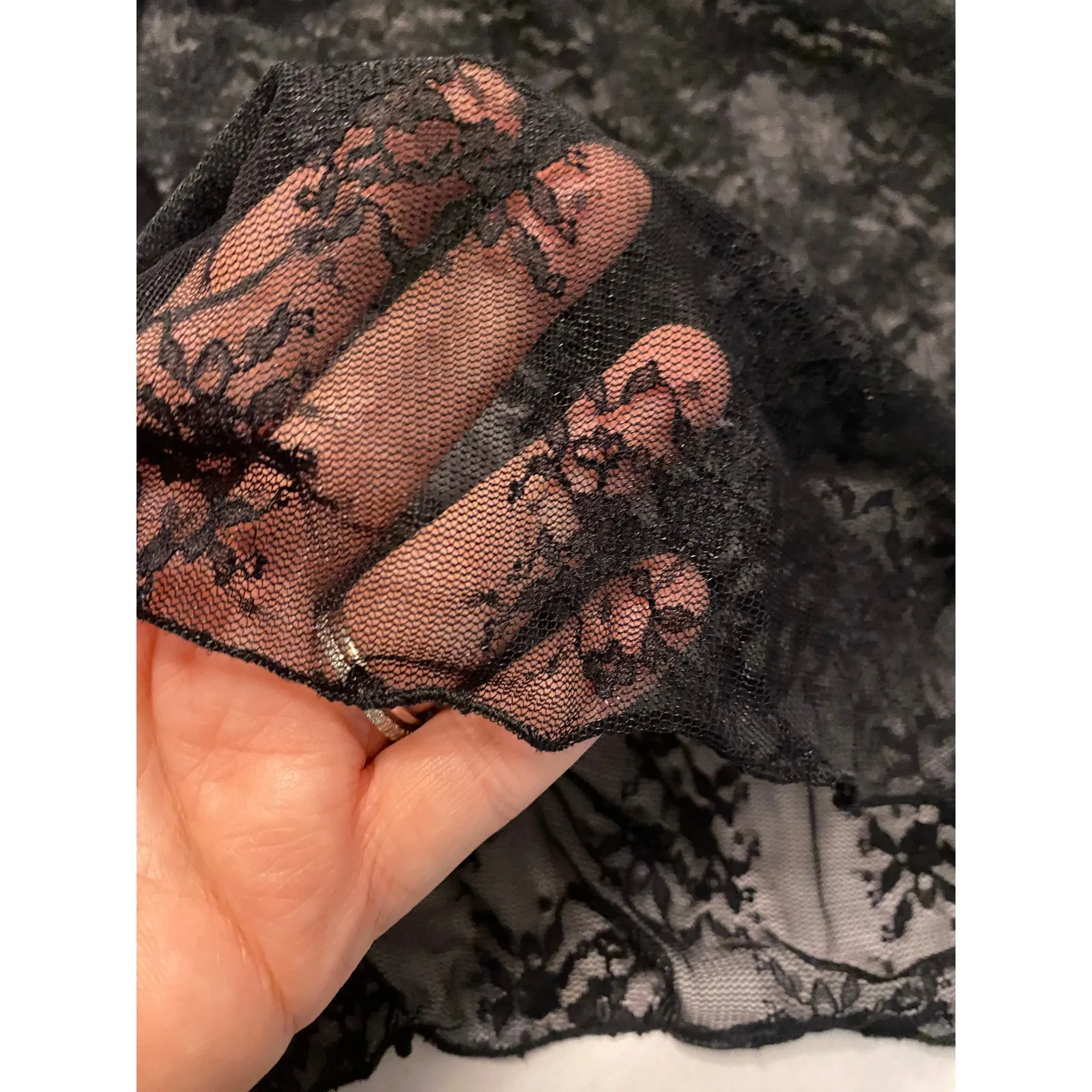 NWT Intimissimi lace babydoll set with matching panties & garter belt black sz M Size M - Image 3