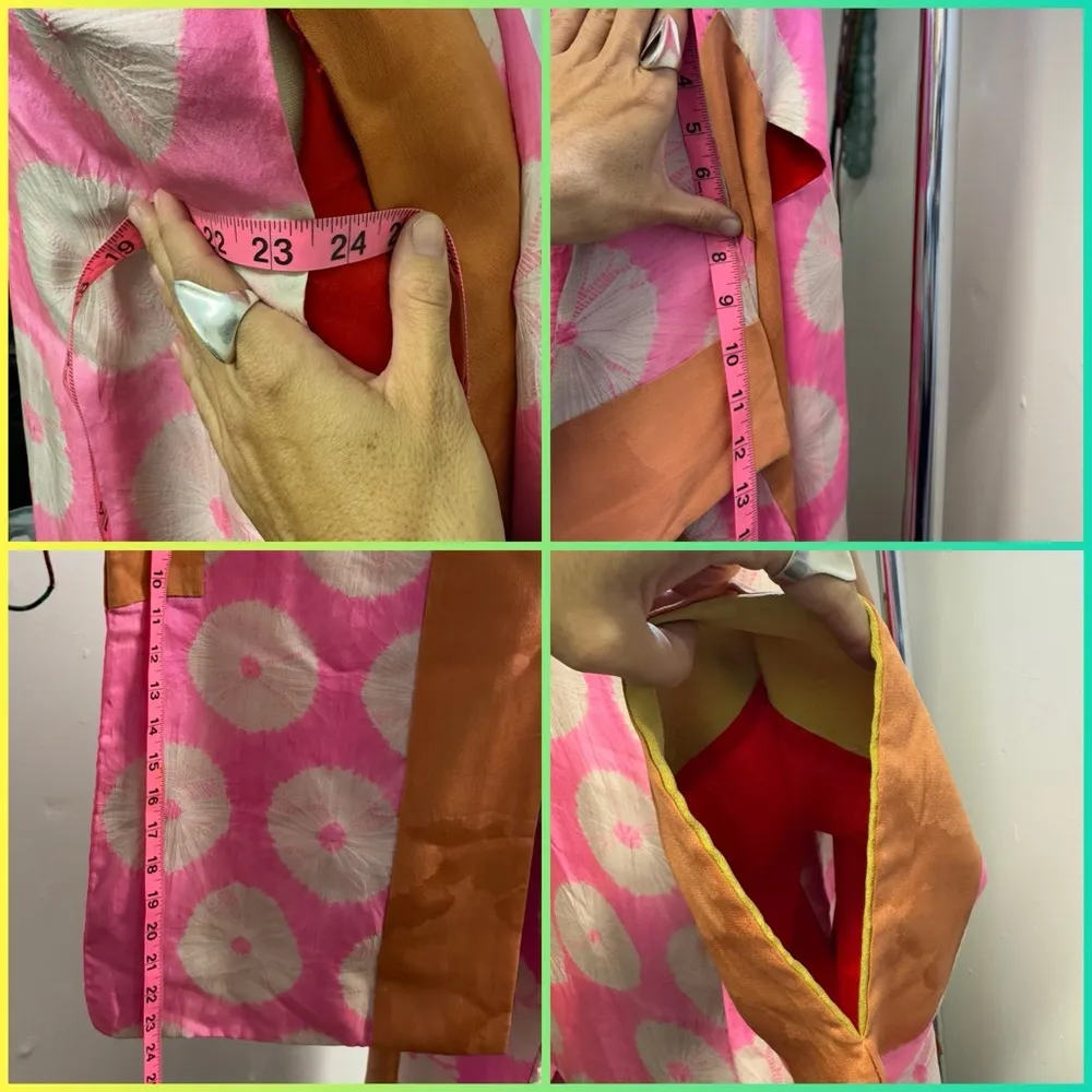 Antique silk kimono handmade tie - Image 12