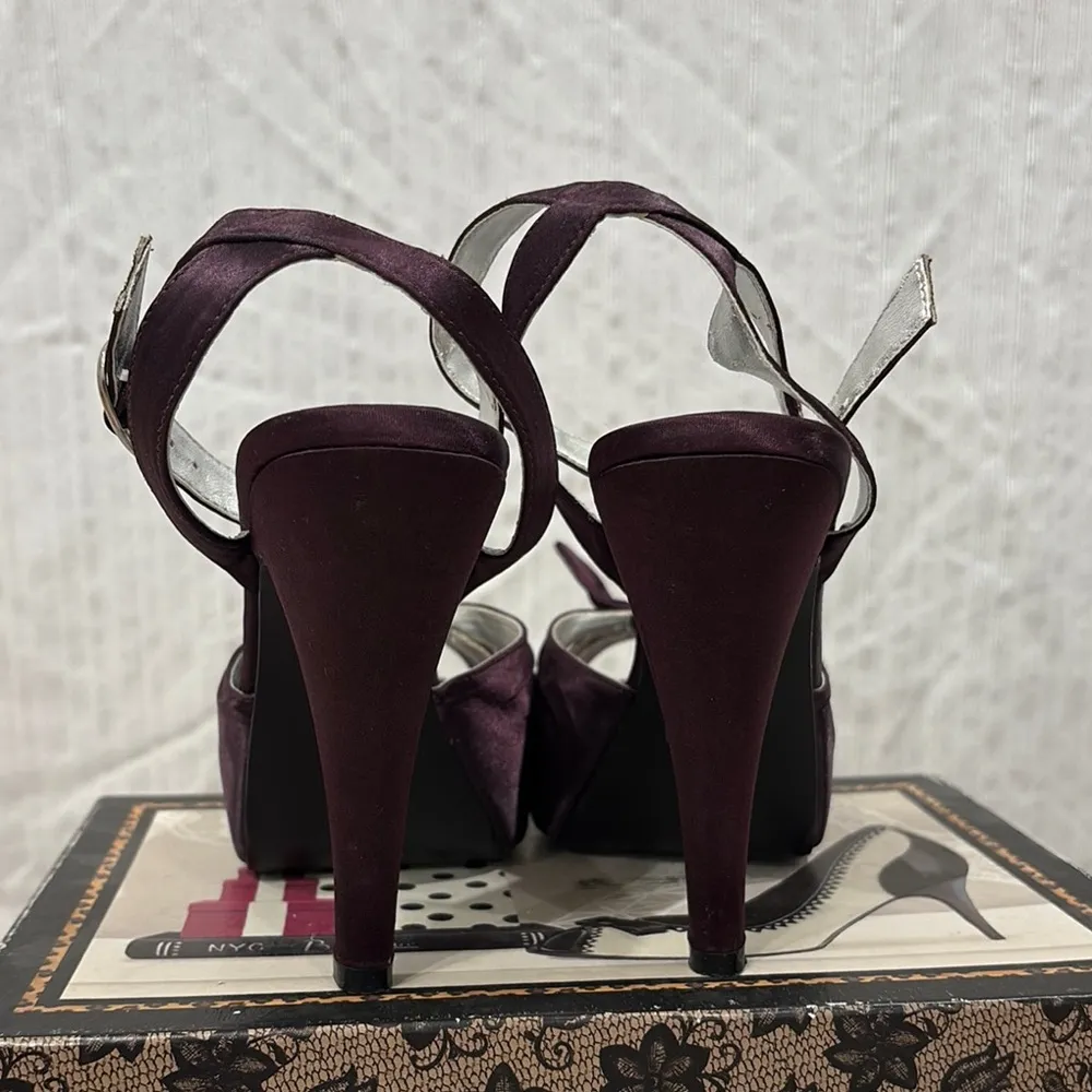 Y2K Chinese Laundry Platform Satin Heels - Image 8