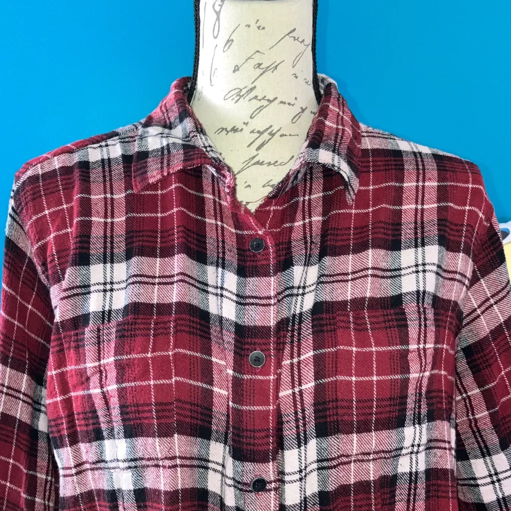 🎉4 for $20 Alpine Lakes Cotton Flannel Shirt, 1X Red - Image 2