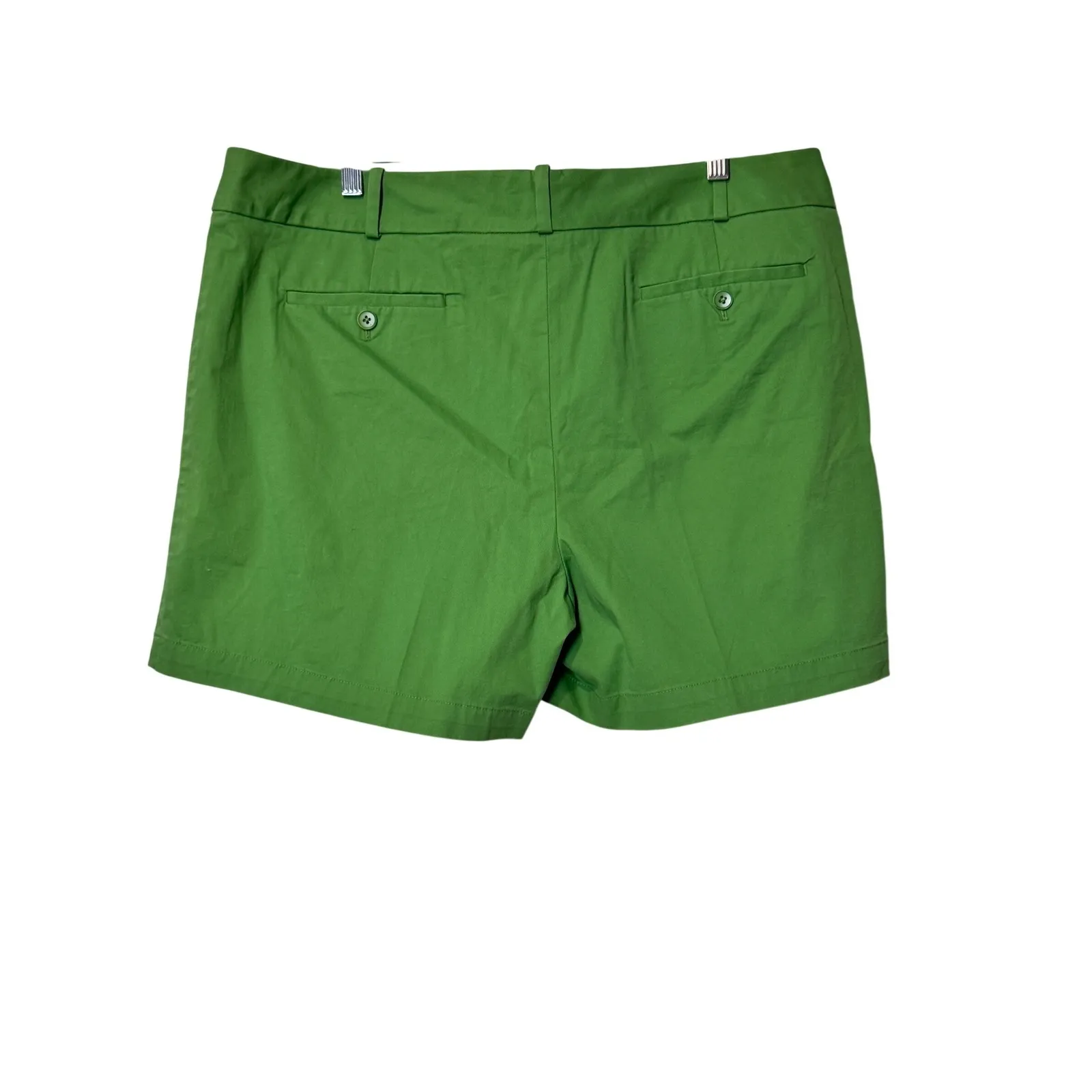 Talbots Women's Green Flat Front Shorts Size 16 Cotton Spandex Casual Everyday - Image 2