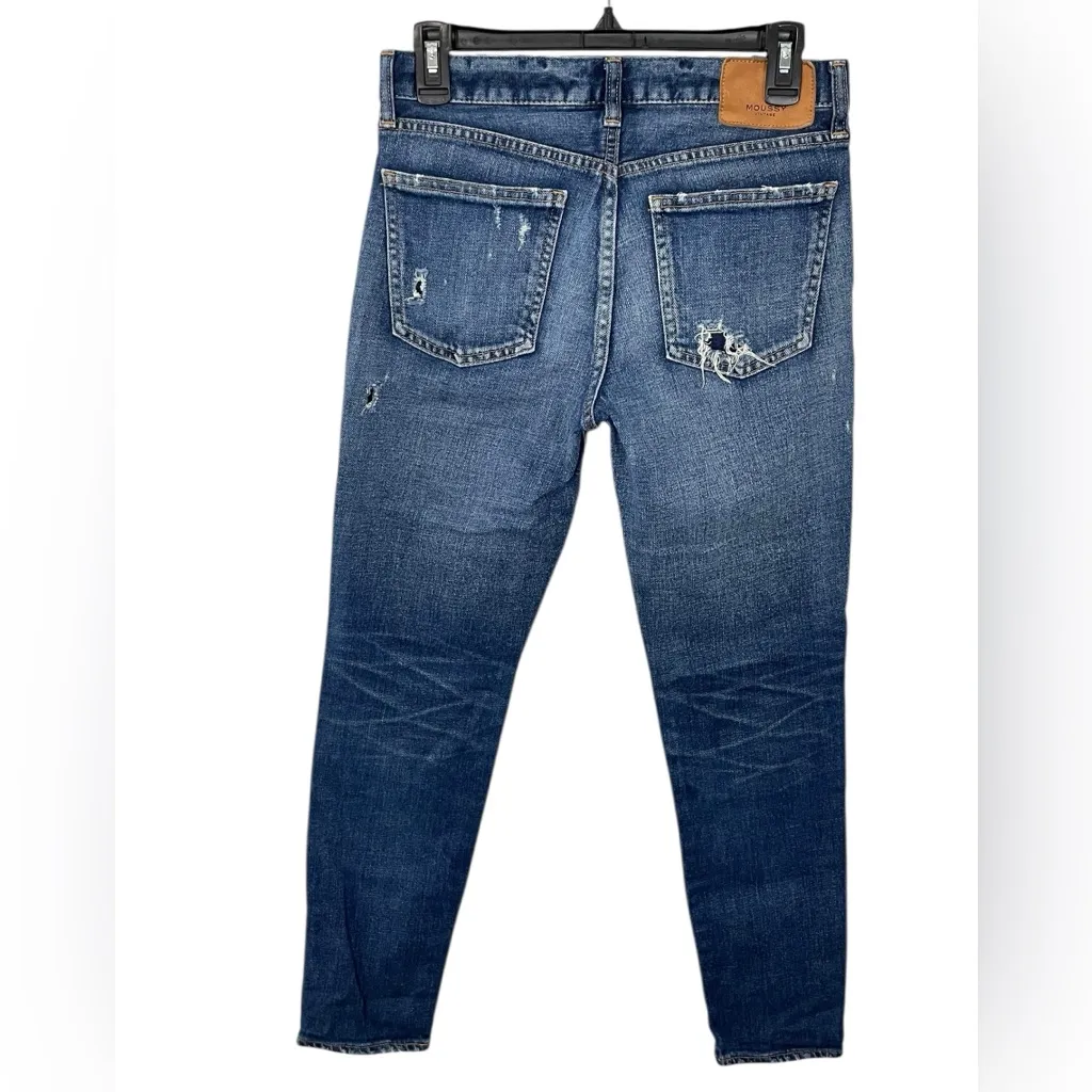 Moussy Vintage Jeans Boyfriend Fit Women’s Size‎ 26 Distressed Destroyed Denim Blue - Image 2