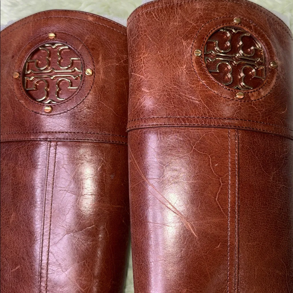 Tory Burch Brown Leather Riding Boots - Image 7