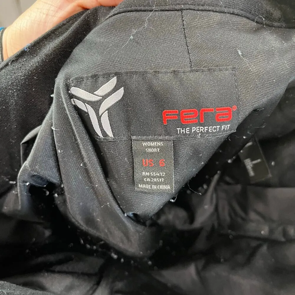 FERA Black Insulated Snow Ski Snowboarding Winter Pants Womens Size 6 SHORT - Image 7