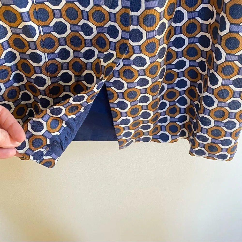 Michael Michael Kors hexagon design brown blue sleeveless size 4 Blue - Image 7