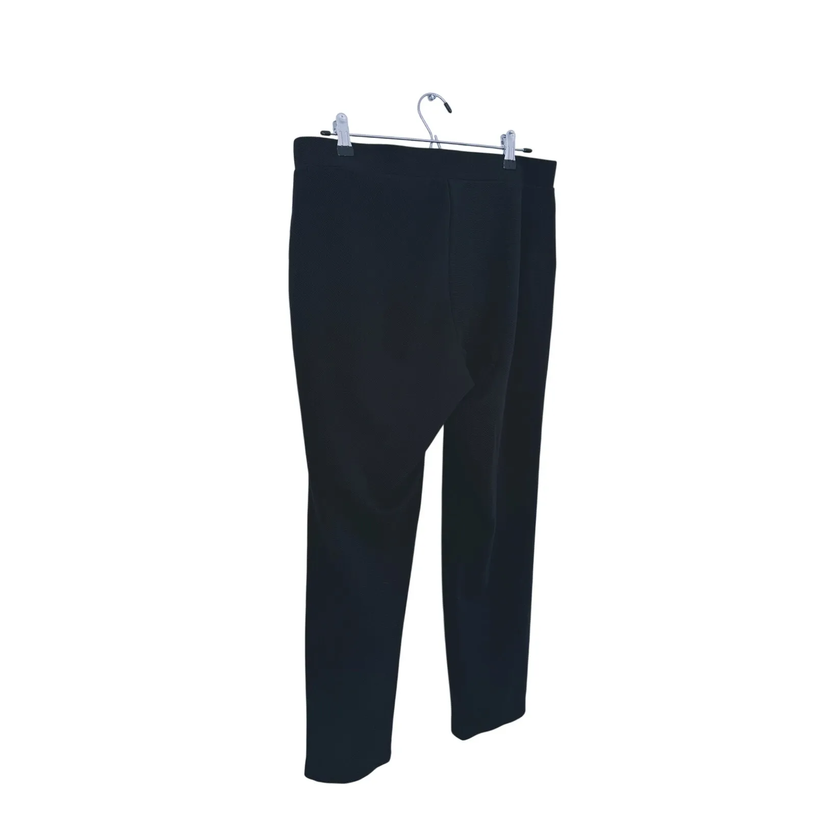 Halston Womens Minimalist Slim Ankle Pants Medium Black Career Quiet Luxury - Image 4