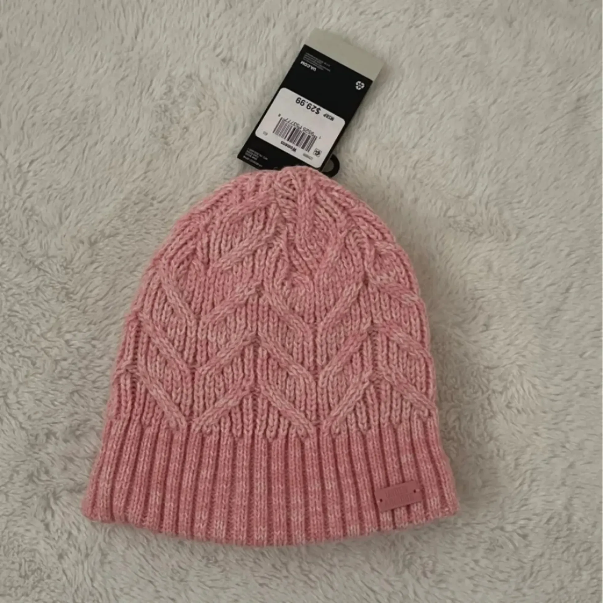 Under Armour Women's Powder Pink Beanie, One Size - Image 3