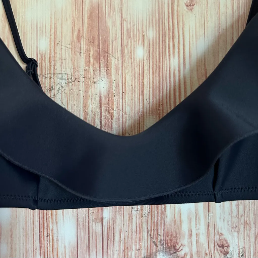 COS Navy Blue Frill Bikini Top Size 8 - Image 5