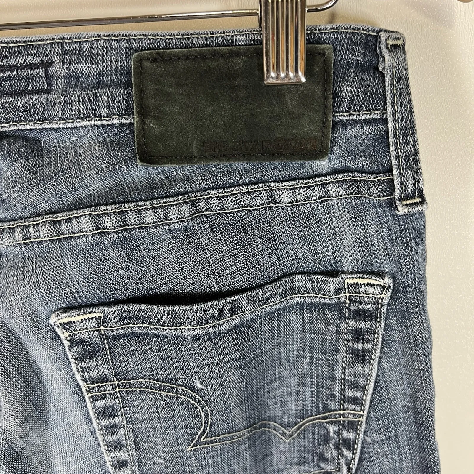 Big Star Jeans Womens Size 27L Blue Pride Low Rise Boot Cut Dark Wash western‎ - Image 8