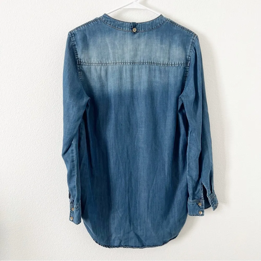 Bella Dahl Anthropologie Chambray Blue Top Size Small S - Image 6