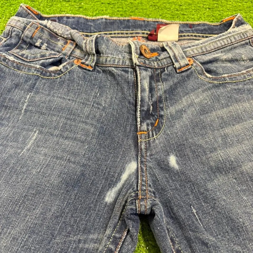 Vintage Y2K Bongo Women's 9 Blue Denim Jeans Mid Rise‎ Bootcut Grunge Retro - Image 6